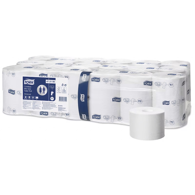 472199 - Tork® Mid-Size Coreless Toilettenpapier - 2-lagig - Weiß - 900 Packungen - T7 - ??Packung mit 36 ??Rollen